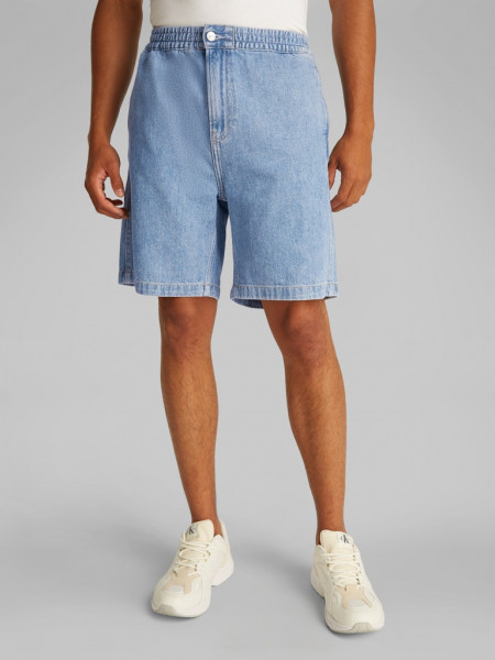 PULL ON RELAXED DENIM SHORT