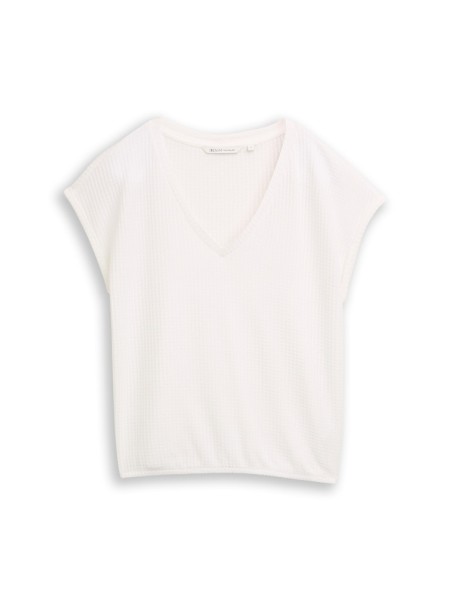 Loose Fit T-Shirt mit V-Ausschnitt