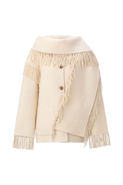 Oversize Jacket with Fringes