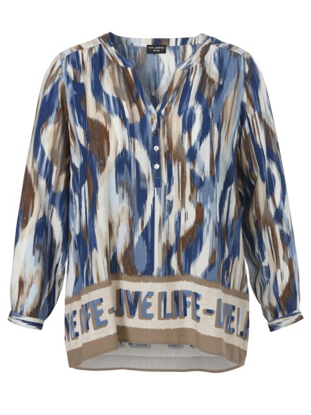 Bluse V-Ausschnitt 1/1 Arm Druck