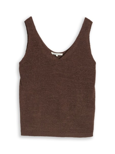 Relaxed Fit Stricktop mit V-Ausschnitt