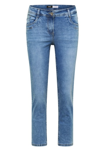 Mid Waist Slim Leg Jeans im Casual Fit