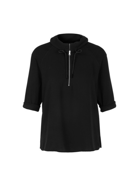 Troyer-Blusenshirt mit Feinripp