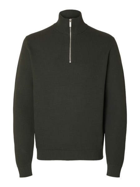 SLHDANE LS KNIT STRUCTURE HALF ZIP NOOS