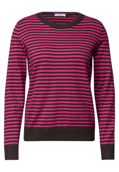 Pullover mit Rundhals und Streifen