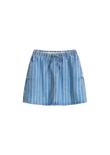 Gestreifter Jeansrock flared