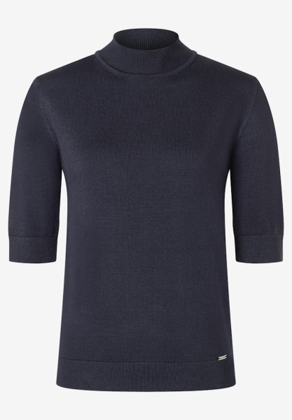 Turtleneck-Pullover mit kurzen Ärmeln