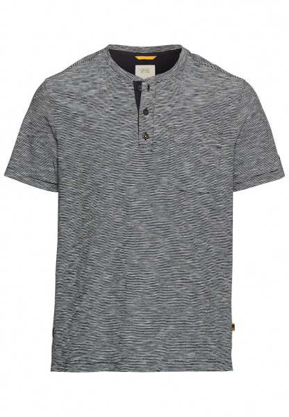 Kurzarm Henley aus reiner Baumwolle