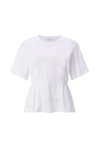 Mat Mix T-Shirt with Peplum