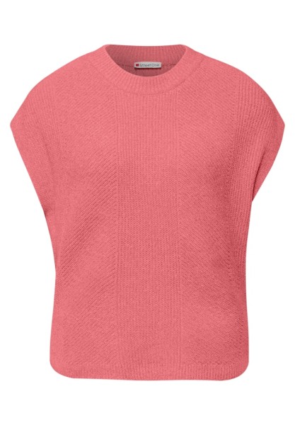 Ärmelloser Chenille Pullover