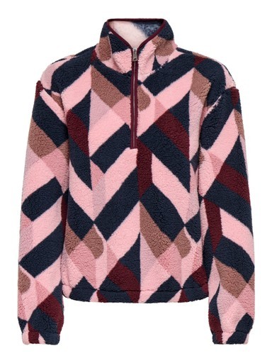 ONLNEW DALLAS L/S HIGHNECK ZIP SWT NOOS
