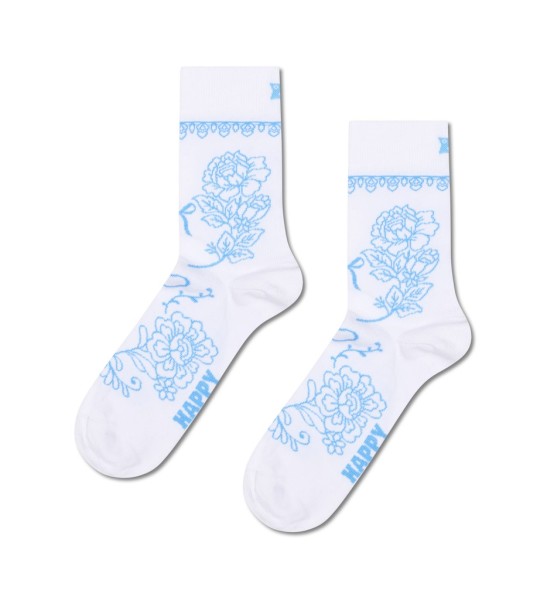 Bridal Floral Short Crew Sock