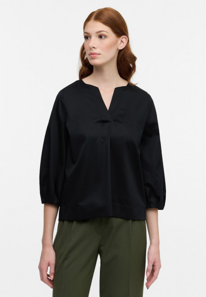Satin Shirt Bluse Satingewebe 3/4-Arm