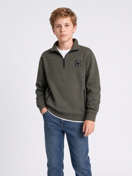 Boys Sweater Collar Zip