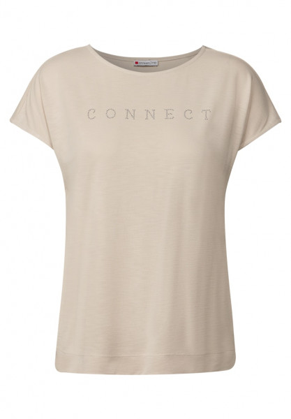 Silk-Look Shirt mit Wording