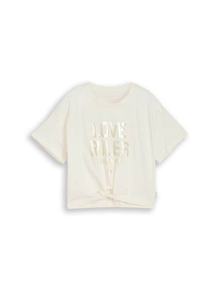 Cropped T-Shirt mit Koten-Detail