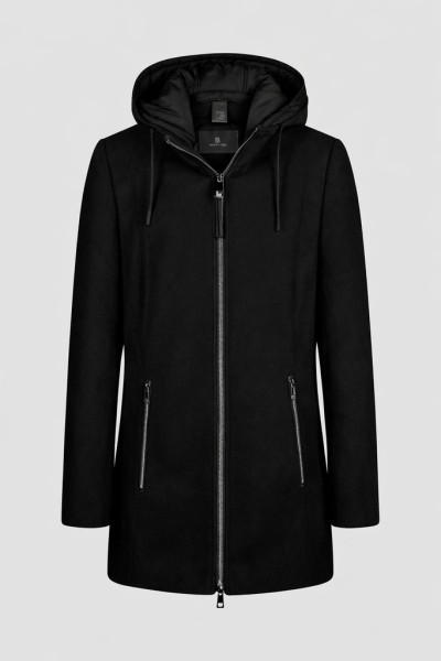 Wolljacke mit Kapuze