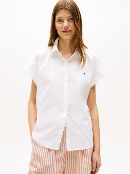 POPLIN SLEEVELESS RELAXED SHIRT