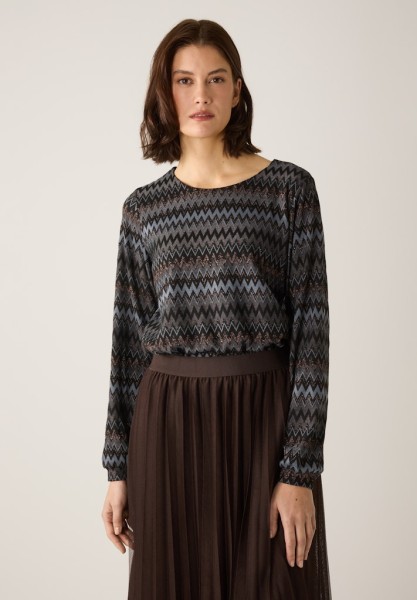 Langarmshirt mit Zick-Zack-Dessin