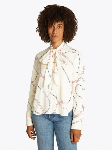 FLUID VISCOSE BOW LS BLOUSE