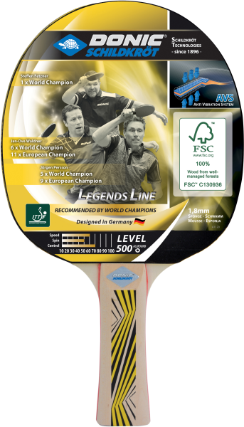 DONIC SCHILDKRÖT Tischtennisschläger &quot;LEGENDS 500 FSC&quot;