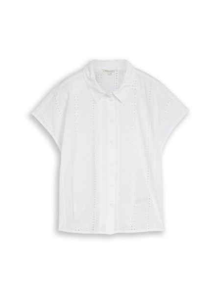 Bluse mit Lochstickerei