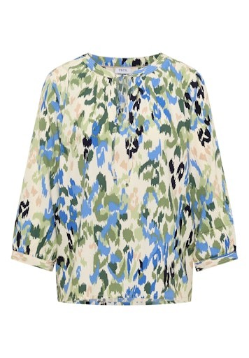 3/4-Arm Bluse mit Turn-Up und Print