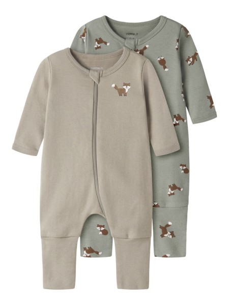 NBMNIGHTSUIT 2P ZIP FF FOX NOOS