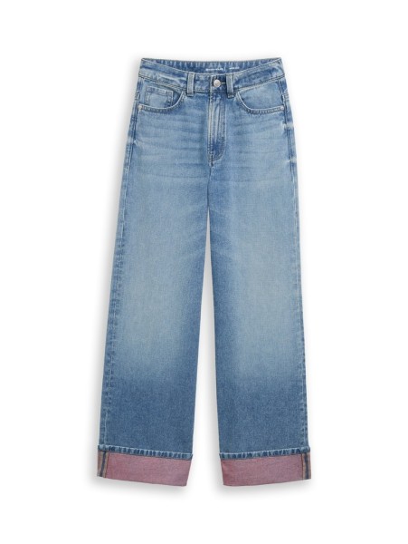 Wide Leg Jeans mit Turn-Up