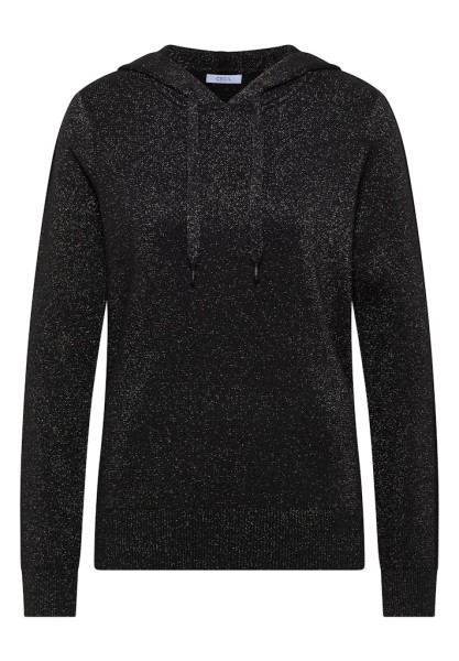 Jacquard Hoodie mit Glitzer