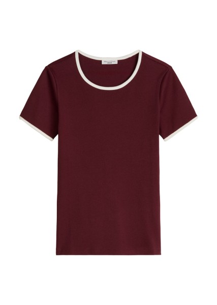 T-Shirt mit Struktur slim