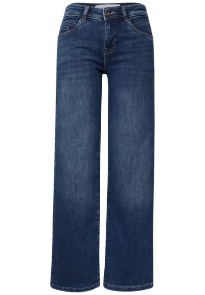 Mid Waist Wide Leg Jeans im Casual Fit