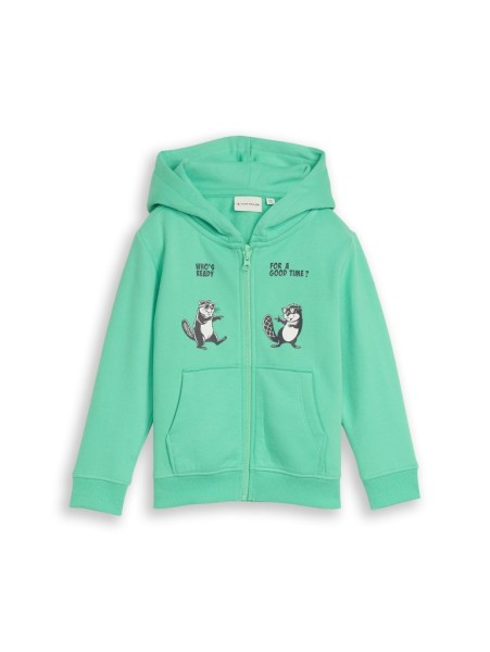 Hoodie Sweatjacke mit Rückenprint