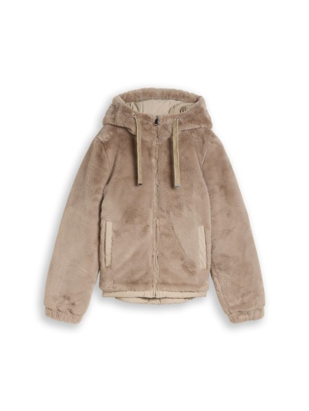 2-in-1 Kunstfelljacke mit Wendefunktion