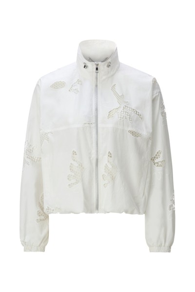 Oversize blouson with broderie anglaise