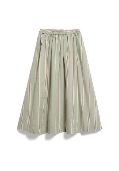 STRIPE A-LINE MIDI SKIRT