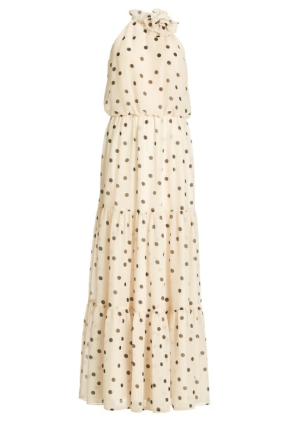 Abendkleid aus Chiffon mit Polka Dots