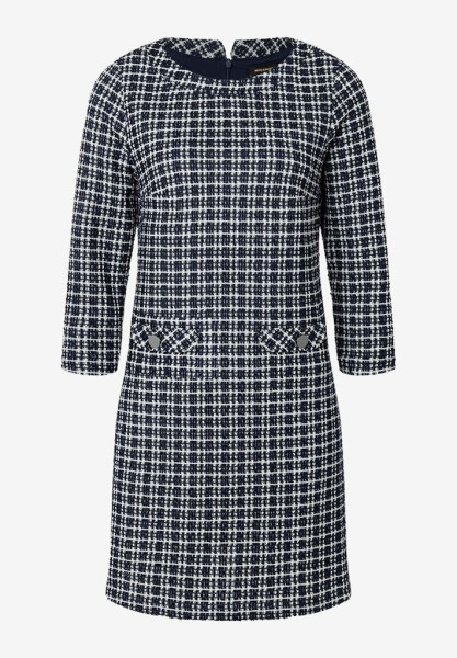 Bouclé-Jerseykleid kariert Frühjahrs-Kollektion