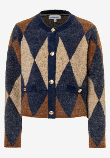 Cardigan mit Rhomben-Muster