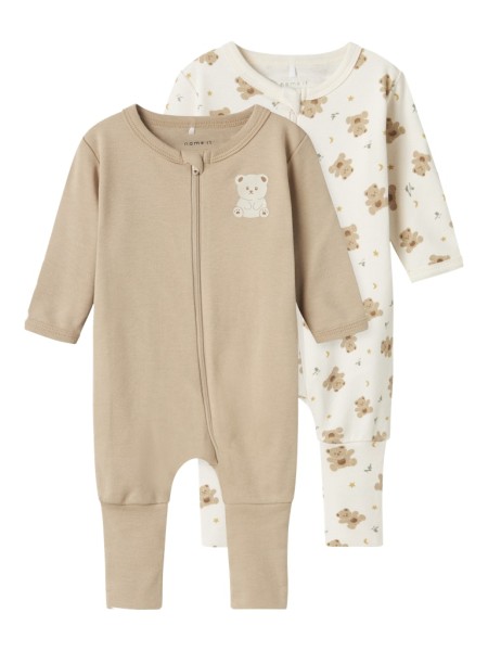 NBNNIGHTSUIT 2P ZIP FF JET BEAR NOOS