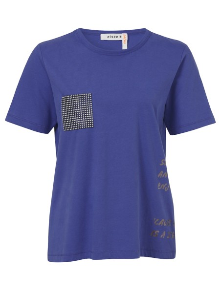 T-Shirt Rundhals 1/2 Arm Motiv Strass