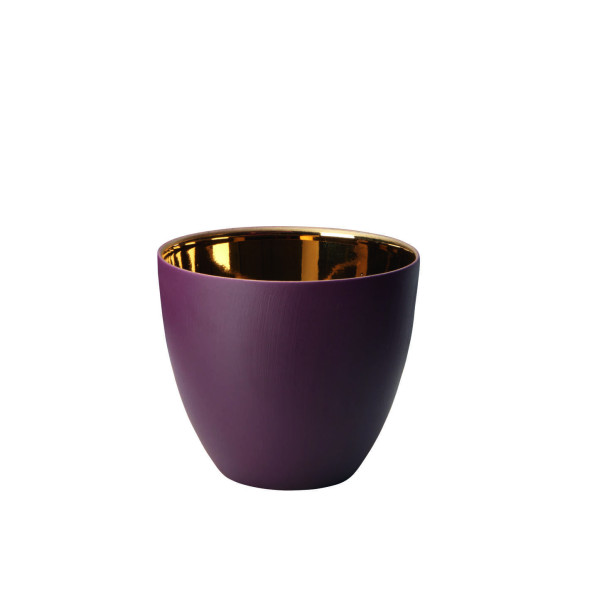 Windlicht Brombeer, innen gold glänzend