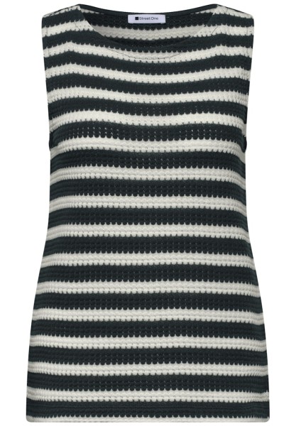 Top mit Streifen im Strick-Look
