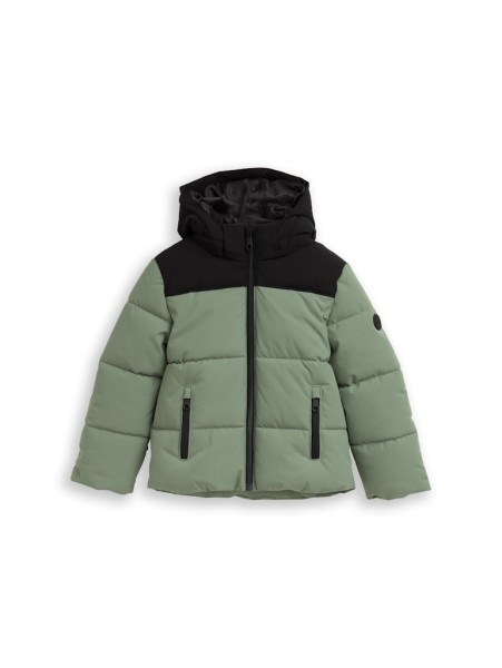 Puffer-Jacke mit abnehmbarer Kapuze