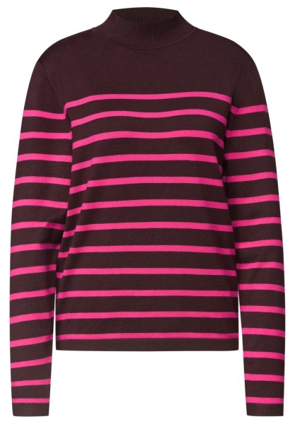 Pullover mit Turtle Neck und Streifen