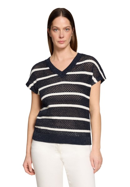 Lochstrick-Pullover