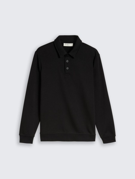 Sweatshirt mit Polokragen