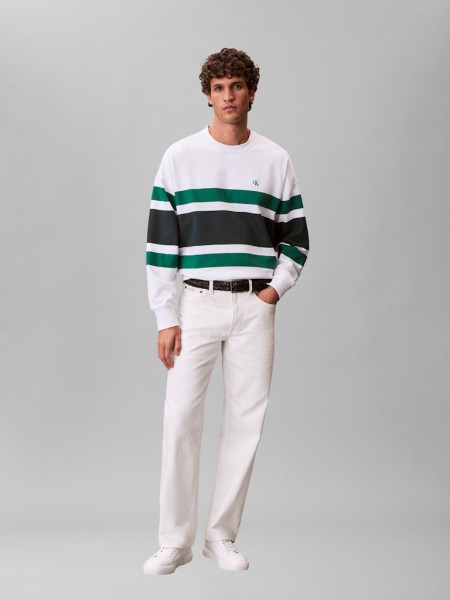 Premium Terry Block Stripe Sweatshirt