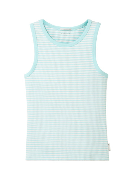 Gestreiftes Top mit Rippstruktur