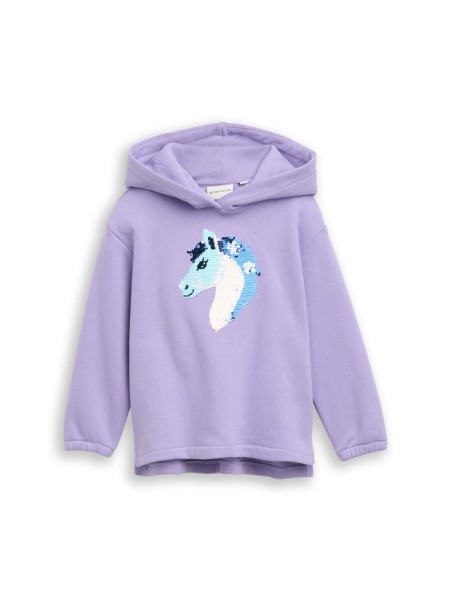 Hoodie Sweatshirt mit Wendepailletten